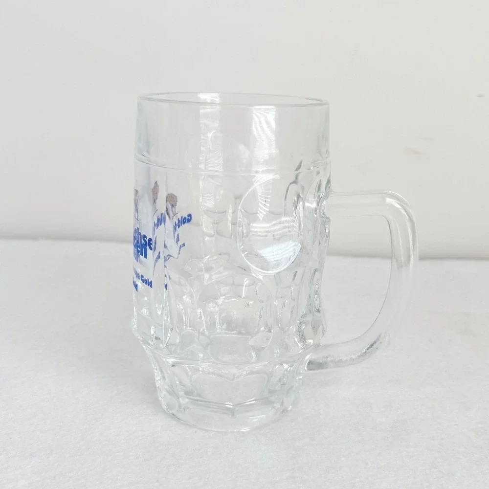 Vintage Gold Ochsen Bier Beer Mug Glass Stein Ulm Germany Das Flüssige Gold